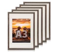 Anhow Set de 5 Marcos de Fotos A3（29,7x42cm, Decoración del Hogar PVC Marcos de Fotos, Estilo Moderno para Exhibición en Pared o Mesa, Opción para Espacios de Arte, Oficinas y Hogares