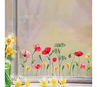 ANHUIB Adhesivos de Pared de Florales,Pegatinas Decoración de Vinilo de Flores,Pegatinas Decoración de Vinilo Habitación Infantil, Adhesivos de Pared de Botánicas Dormitorio Baño Habitación Decoración