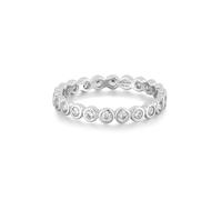 ANIA HAIE Anillo de Mujer Chic Creator Bezel Set de Anillo de Plata de Ley 925 Cubierto con 22 circonitas tamaño EUR 54, Incluye Paquete de Regalo