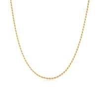 ANIA HAIE Collar para mujer Chic Creator Rope Twist Chain de plata de ley 925 chapado en oro de 14 quilates, longitud: 40 cm + 5 cm de extensión, incluye paquete de regalo