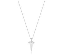 ANIA HAIE Collar para mujer de plata de ley 925 con diseño de punk pulido, tamaño: 45 cm + 5 cm de extensión, incluye caja de regalo