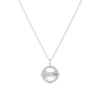 ANIA HAIE Collar Tide Echo para mujer de plata de ley 925, colgante con 37 circonitas engastadas, longitud: 58 cm, incluye caja de regalo