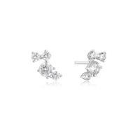 ANIA HAIE Pendientes de mujer Chic Creator Pavé Climber Stud Pendientes de plata de ley 925 adornados con 8 circonitas cúbicas, tamaño: 0,5 x 5,5 mm, incluye caja de regalo