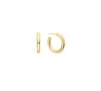 ANIA HAIE Pendientes de mujer Tide Echo de plata de ley 925 chapados en oro de 14 quilates, diámetro: 23 mm, incluye caja de regalo