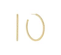ANIA HAIE Pendientes de mujer Tide Echo de plata de ley 925 chapados en oro de 14 quilates, diámetro: 35,5 mm, incluye caja de regalo