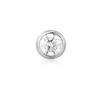 ANIA HAIE Pendientes individuales para mujer Sunshine Chaser Solitaire Zirconia Barbell de plata de ley 925 engastados con 1 circonita, tamaño: 5 mm, incluye caja de regalo