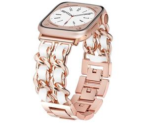 Aniaboho Compatible con correas de Apple Watch de diseño elegante para mujeres y hombres de 44 mm, 45 mm, 49 mm, 42 mm, 46 mm, correas de cadena para Apple Watch Ultra 2 1 SE Series 11 10 9 8 7 6 5 4