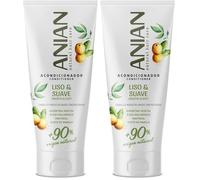 ANIAN - Acondicionador Liso y Suave, 250 ml, para Cabello Indisciplinado y Encrespado, Brillo e Hidratación en el Cabello, con Aceite de Marula, Queratina Vegetal y Ácido Hialurónico (Paquete de 2)