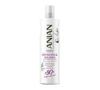 ANIAN - Champú Definición y Volumen, 400 ml, para Pelo Rizado y Ondulado, Limpia en Profundidad, Rizos Definidos y Elásticos, con Queratina, Aceite de Coco y Aloe Vera