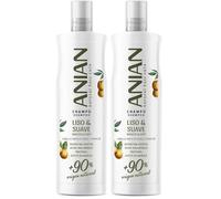 ANIAN - Champú Liso y Suave, 400 ml, para Cabello Indisciplinado y Rebelde, Limpia en Profundidad, Sella las Fibras y Refuerza el Cabello, con Aceite de Marula, Queratina Vegetal y Ácido Hialurónico