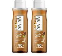 ANIAN - Gel de Baño Canela y Chai, 750 ml, con Extracto de Sándalo, Aroma Cálido y Acogedor, para Todo Tipo de Piel, +90% Ingredientes de Origen Natural, Apto para Veganos (Paquete de 2)