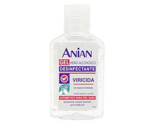 ANIAN - Gel Hidroalcohólico Desinfectante Antiséptico, 100 ml, +60% de Alcohol, Gel Desinfectante de Manos, Bactericida y Viricida, No Reseca la Piel, Limpiador de Manos sin Aclarado