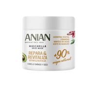 ANIAN - Mascarilla Repara y Revitaliza, 350 ml, para Pelo Seco y Dañado, Hidrata y Fortalece el Cabello, Controla el Encrespamiento, con Aceite de Aguacate, Manteca de Cacao y Queratina Vegetal