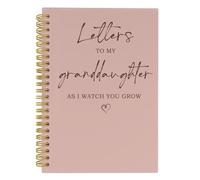 ANIANG Cuaderno en espiral con texto en inglés "Letters to My Granddaughter", diario de querida hija, regalos para el día de la madre, baby shower, 5.5 x 8.3 pulgadas, 164 páginas, cuadernos rayados