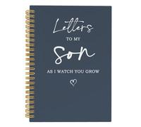 ANIANG Cuaderno en espiral con texto en inglés "Letters to My Son", diario para mamá e hijo, regalos para el día de la madre, embarazo, 5.5 x 8.3 pulgadas, 164 páginas, cuadernos rayados