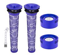 Anicell V8 - Filtro de repuesto para aspiradora Dyson V8 Animal V8 Absolute V8 Motorhead Origin SV10 V7 Animal V7 Fluffy inalámbrica, 2 filtros HEPA + 2 prefiltros, parte # 965661-01 y 967478-01