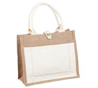 Anicy Bolsa De Yute Personalizada Para Pintar, Bolsa De La Compra, Regalos, Marrón, 35 Cm X 30 X 14 Cm
