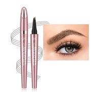 Anifer (02 Marrón Oscuro) lápiz de cejas: microblading, dibujo de pelo, punta de horquilla, resistente al agua