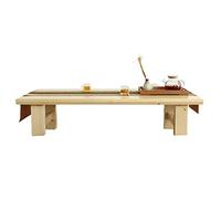 ANIFM Mesa Baja Tablero bajo/Soporte de TV Mesa Central Mesa de Estudio para niños Mesa de Madera Sala de Estar Cama y sofá Blanco y marrón/#2 Feito na China Comfortable Anniversary