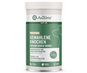 AniForte Huesos molidos de caballo para perros y gatos, 1 kg, calcio natural para huesos y articulaciones, harina de hueso pura como complemento alimenticio y barf