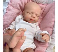 Aniiyy Muñecas de silicona de cuerpo completo de 18 pulgadas, muñeca de niña dormida anatómicamente correcta, hecha a mano pintada a mano