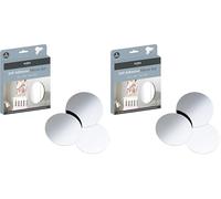 Anika 60130 - Juego de 3 Espejos Redondos autoadhesivos de 15 cm, versátiles y funcionales, fáciles de Instalar, Elegantes y Modernos (Paquete de 2)