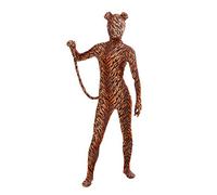 Aniler Men's and Women's Spandex Tiger Costume Adult Tiger Cosplay Halloween Tiger Bodysuit (Medium, Tiger Ears Tail)