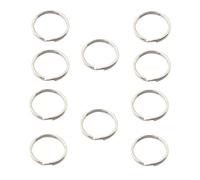 Anilla de Llavero, 10 Pcs Anillos Tóricos de Hierro, Resorte Anillo de Resorte, Anillos Metálicos Multifuncionales, Mini Split Jump Ring, para Organización de Llaves de Hogar y Coche