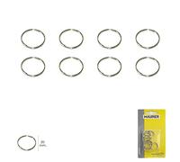 Anilla llavero - anillas metálicas de 20 mm, paquete de 8 piezas, ideal para organizar llaves y accesorios de manera práctica y duradera.