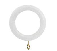 Anilla Madera Lisa con Hembrilla 29x45 mm. Blanco