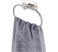 Anilla para Toallas, Toallero de baño Acero Inoxidable, Soporte Mano Redondo, Negro y Plateado(B-Silver Towel Ring)