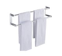 Anilla para Toallas Toallero montado en la Pared, sin Perforaciones, baño, Cocina, Multicolor, 41-81cm(Silver,81Cm)