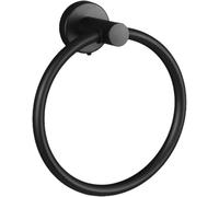 Anilla para Toallas, Toallero Soporte De Pared Redondo Baño Acero Inoxidable Multicolor(Black-Towel Ring)