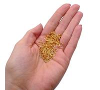 Anillas Abiertas Chapadas en Oro 5 mm - 400 Piezas (Espesor 0,7 mm) para Creación de Bisutería, Anillas Fuertes para Conectar Cierres, Colgantes y Componentes, Accesorios Esenciales para Ensartar