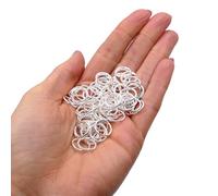 Anillas Abiertas Chapadas en Plata 12 mm - 200 Piezas (Espesor 1,2 mm) para Creación de Bisutería, Anillas Fuertes para Conectar Cierres, Colgantes y Componentes, Accesorios Esenciales para Ensartar