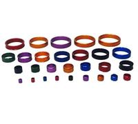 Anillas de Aluminio para Aves Tipo Federativo Desde 2mm hasta 9mm Variedad de Colores, Pack 10 Unidades para Canario, Agapornis, Ninfas, Palomas..etc