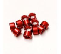 Anillas de Aluminio Personalizadas para Canario y jilgueros Tipo federativas de 3mm (Pack 25 Unidades) Variedad de Colores (Rojo)