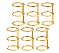 Anillas de encuadernación, carpeta metálica para h Anillas metálicas for encuadernación de hojas sueltas doradas, 4 x 2 x 0,25 cm, paquete de 50