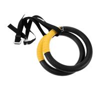 Anillas de Gimnasia con Correas, para Dominadas y Entrenamiento | ABS Negro, Carga de 250kg, Montaje en Techo o Vigas, Uso en Casa y Fuerza