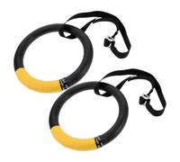 Anillas de Gimnasia para Barra de Dominadas, ABS Negro 250kg | Entrenamiento Interior, Montaje Rápido con Correas, para Techo y Vigas, Uso Seguro