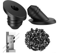 Anillas de goma para barandilla de cables de 45°, color negro, protección para cables de alambre de 1/8" 5/32", Grommet de goma para barandillas de escaleras, 50 unidades (100 unidades)