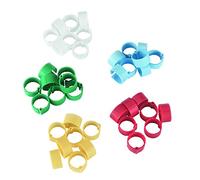 Anillas de plástico 8 mm, diversos colores, 5 x 20 uds. en blíster
