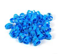 Anillas de plástico para la de patas de pollo, Anillos de identificación aves corral pierna pollo, plástico multicolor, paquete 100, numerados 001-100(Blue)