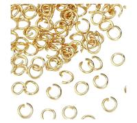 Anillas de salto 100-200pcs 3-8mm Stainless Steel Open Jump Rings Split Connectors for DIY Necklace Jewelry Finding Making Accessories(100pcs Gold Color,1.0x6mm)