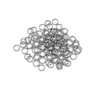 Anillas de salto 100-200pcs/lot Stainless Steel Open Jump Ring Gold Silver Color Split Rings Single Loop for Jewelry Making Necklace(Steel 200pcs,1x8mm)