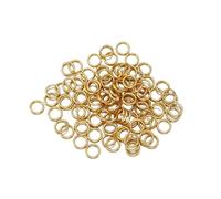Anillas de salto 100-200pcs/lot Stainless Steel Open Jump Rings Split Single Loop Ring for DIY Charms Jewelry Making Accessories(Gold 100Pcs,1X7mm)