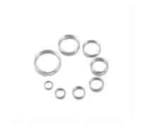 Anillas de salto 100pcs 5-12mm Stainless Steel Open Jump Rings Double Loops Connectors for Jewelry Making Findings Diy Keyring Accessories(0.6x6mm 100pcs)