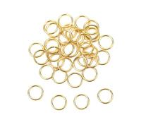 Anillas de salto 100pcs Stainless Steel Open Jump Rings 4/5/6/8/10mm Split Connectors Necklace Bracelet Jewelry Accessories(Gold,10mm)