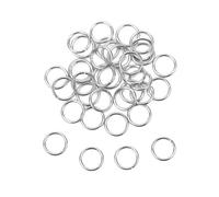 Anillas de salto 100pcs Stainless Steel Open Jump Rings 4/5/6/8/10mm Split Connectors Necklace Bracelet Jewelry Accessories(Steel,6mm)