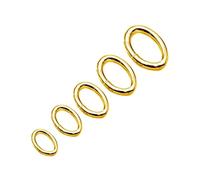 Anillas de salto 200pcs 4 5 6mm Stainless Steel Oval Jump Rings &Split Connectors for DIY Jewelry Making Bracelets Necklace Finding(Gold,0.6x3x4mm-200pcs)